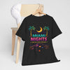 Dark Slate Gray Retro City Miami Nights Drive and Dream Graphic T-Shirt – Oversized Streetwear Tee
