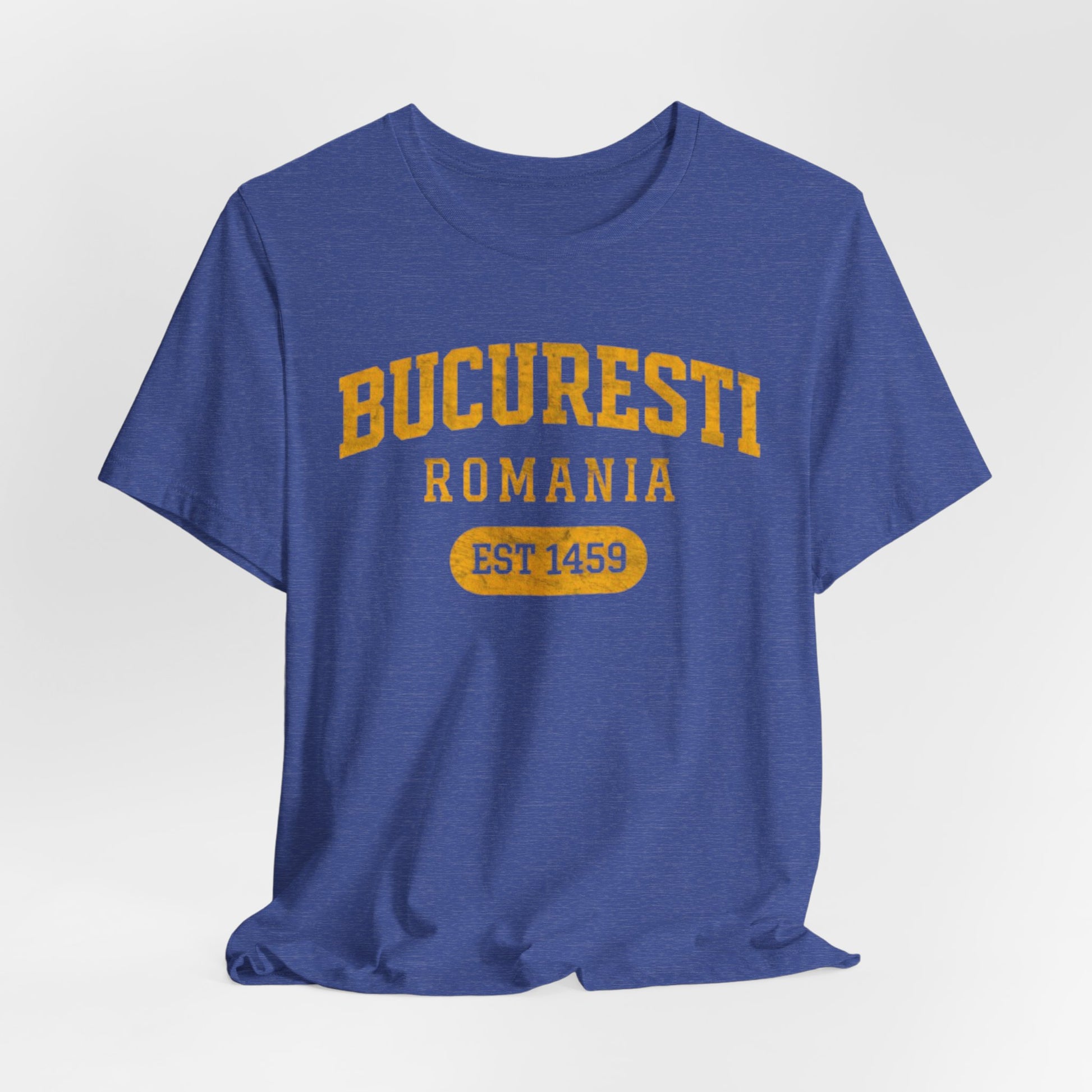 Lavender Tricou Bucuresti Romania EST 1459 — Tricou Vintage Collegiate City