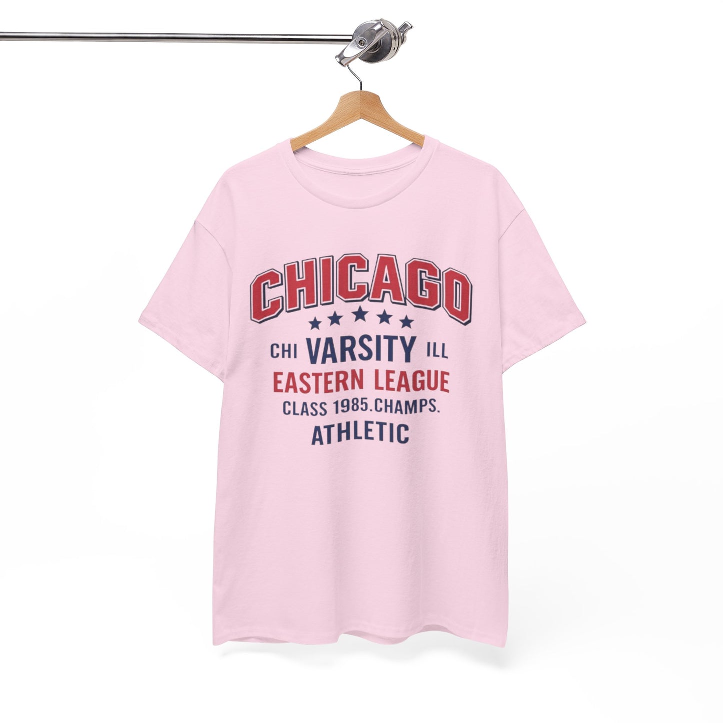 White Smoke Chicago Varsity Athletic T-Shirt — Eastern League Class 1985 Retro Tee