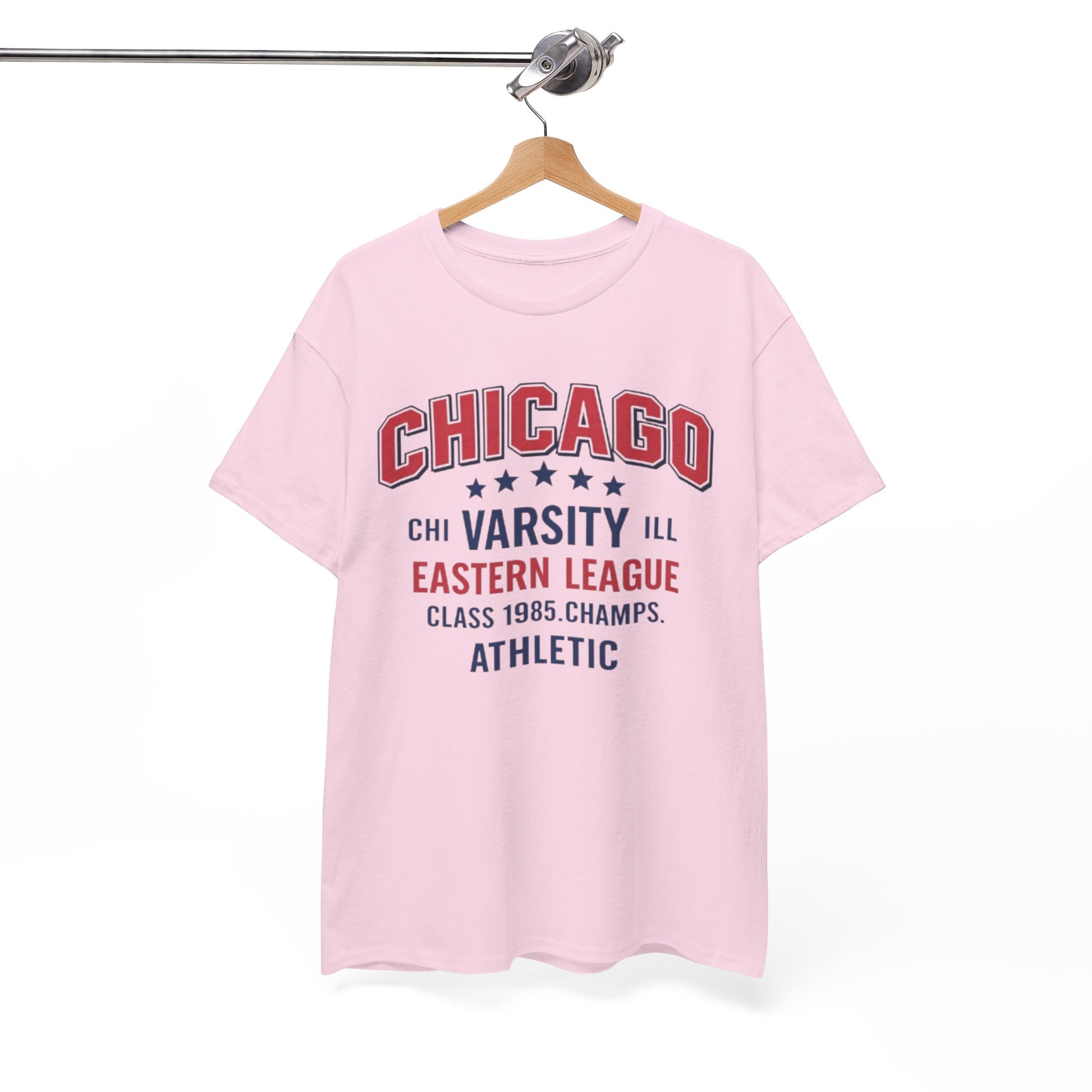 White Smoke Chicago Varsity Athletic T-Shirt — Eastern League Class 1985 Retro Tee