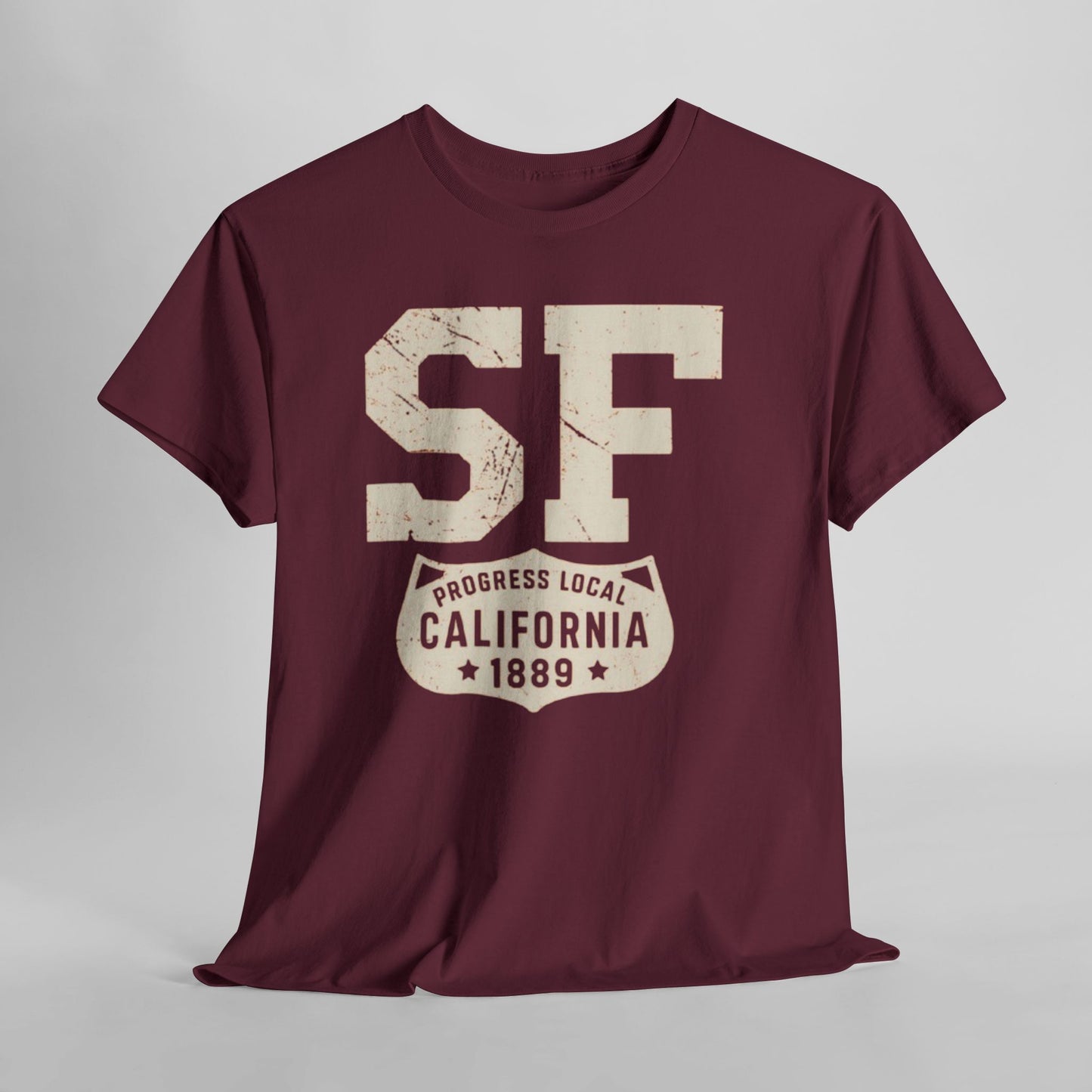 Light Gray San Francisco SF Vintage City T-Shirt – California Local Heritage Streetwear