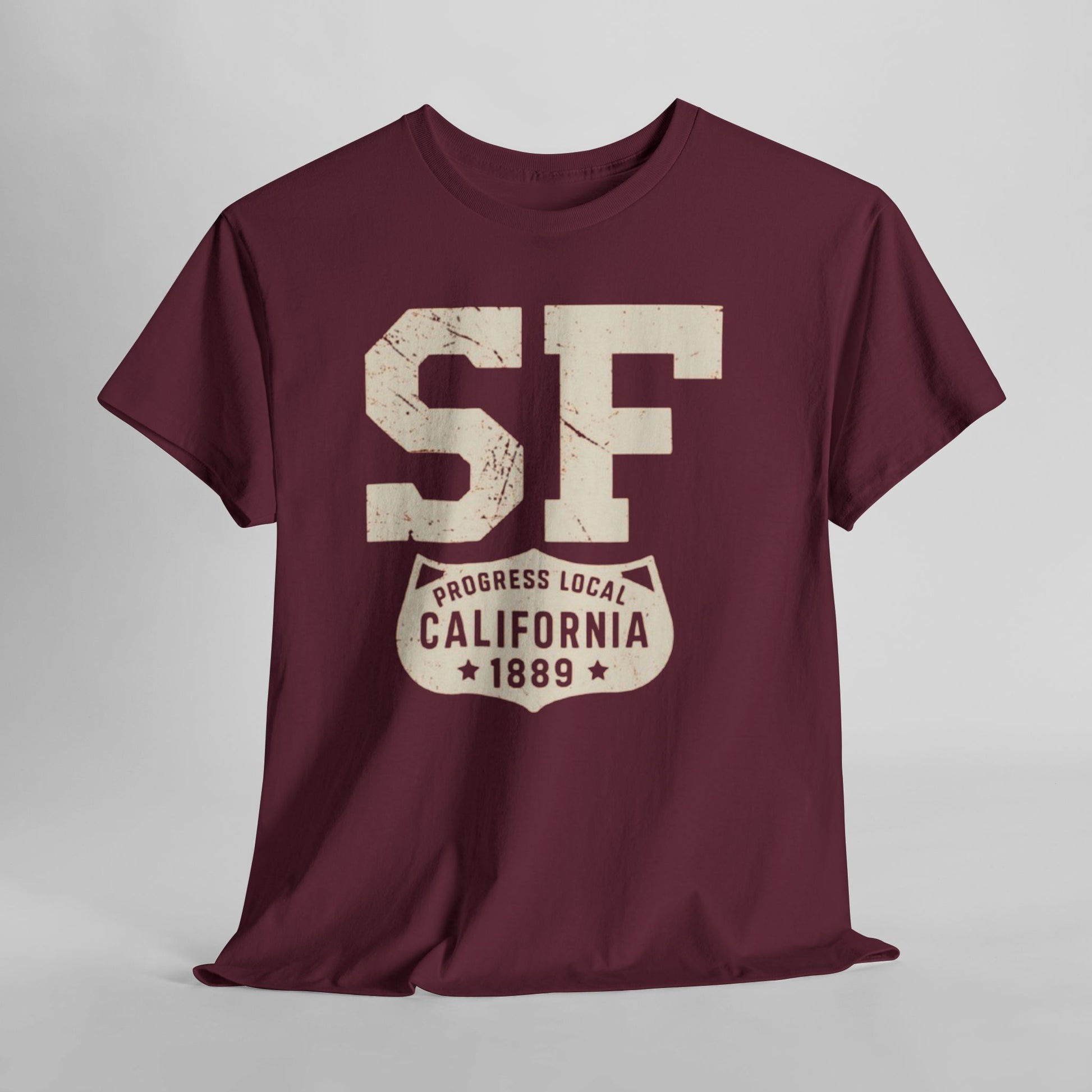 Light Gray San Francisco SF Vintage City T-Shirt – California Local Heritage Streetwear