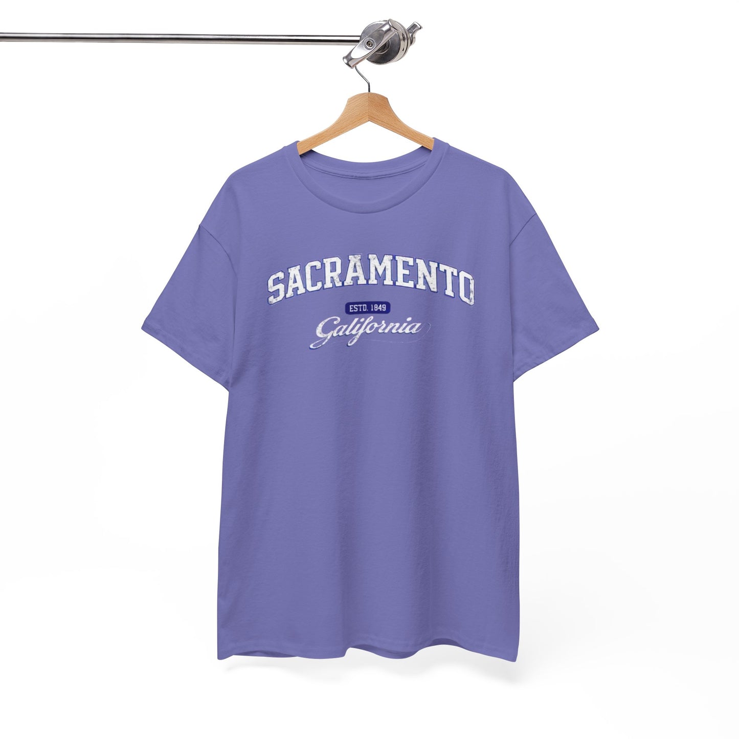 White Smoke Sacramento California Tee — Vintage Collegiate City Shirt