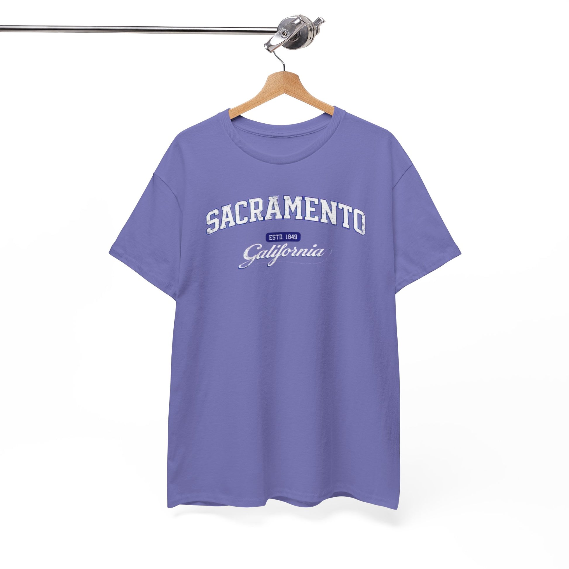 White Smoke Sacramento California Tee — Vintage Collegiate City Shirt