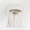 Lavender Pittsburgh Football Tee – Vintage Collegiate Crewneck T-Shirt