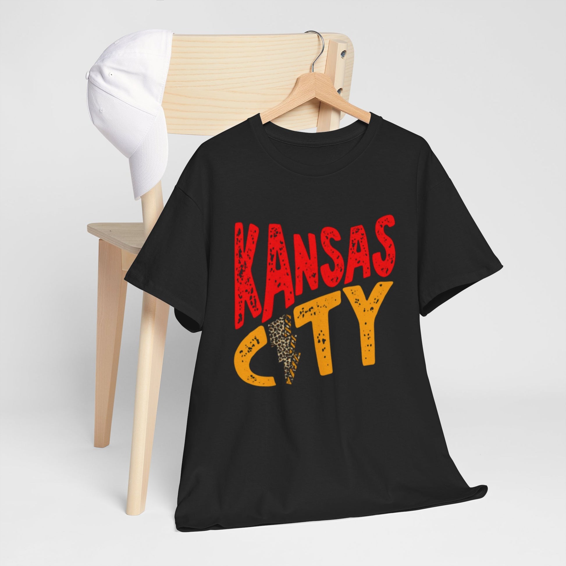 Dark Slate Gray Kansas City Retro Tee — Vintage Distressed KC City Shirt