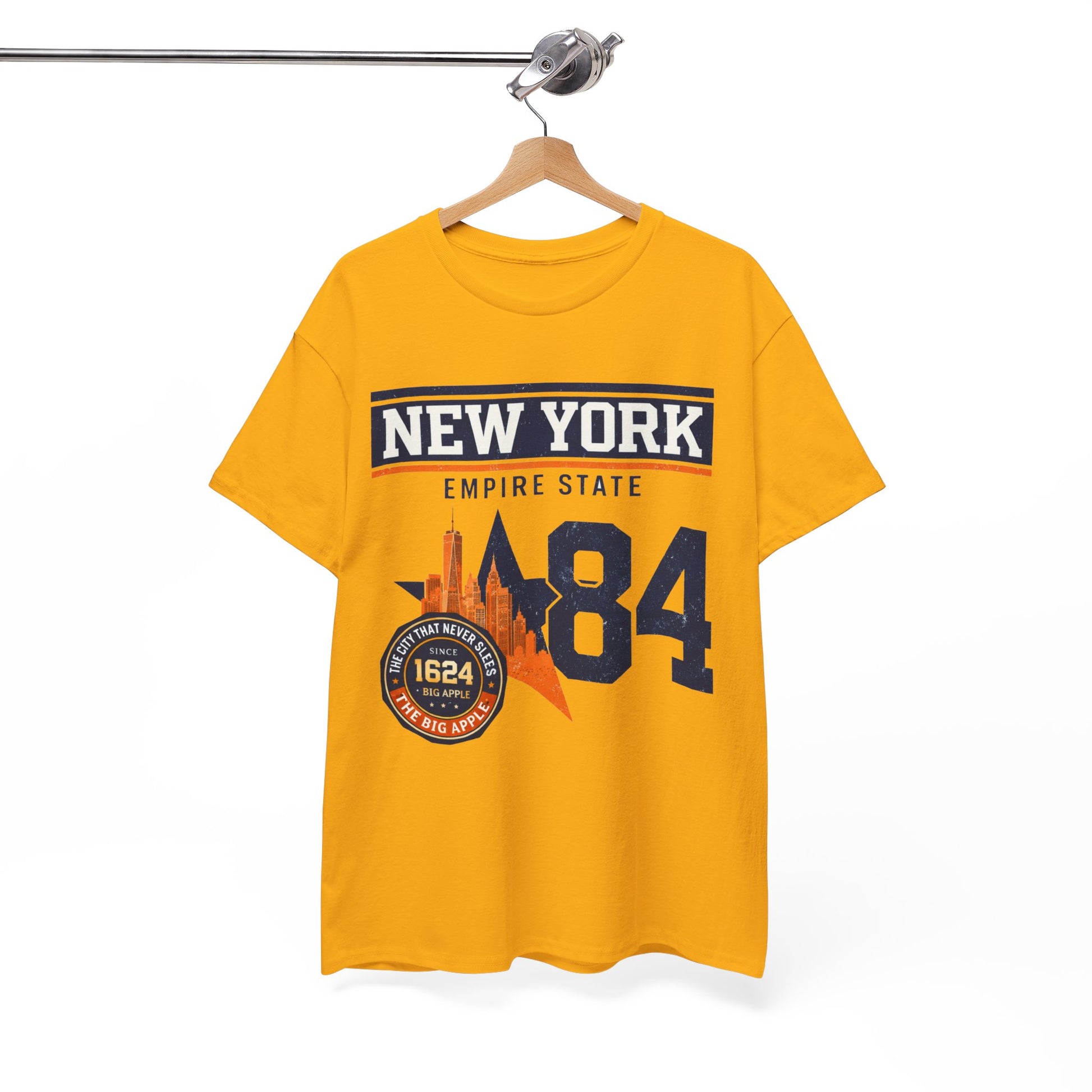 White Smoke New York Empire State '84 Graphic Tee — Vintage City Skyline T‑Shirt