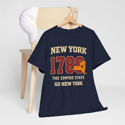 Dark Slate Gray New York 1788 T-Shirt — Empire State Vintage Graphic Tee
