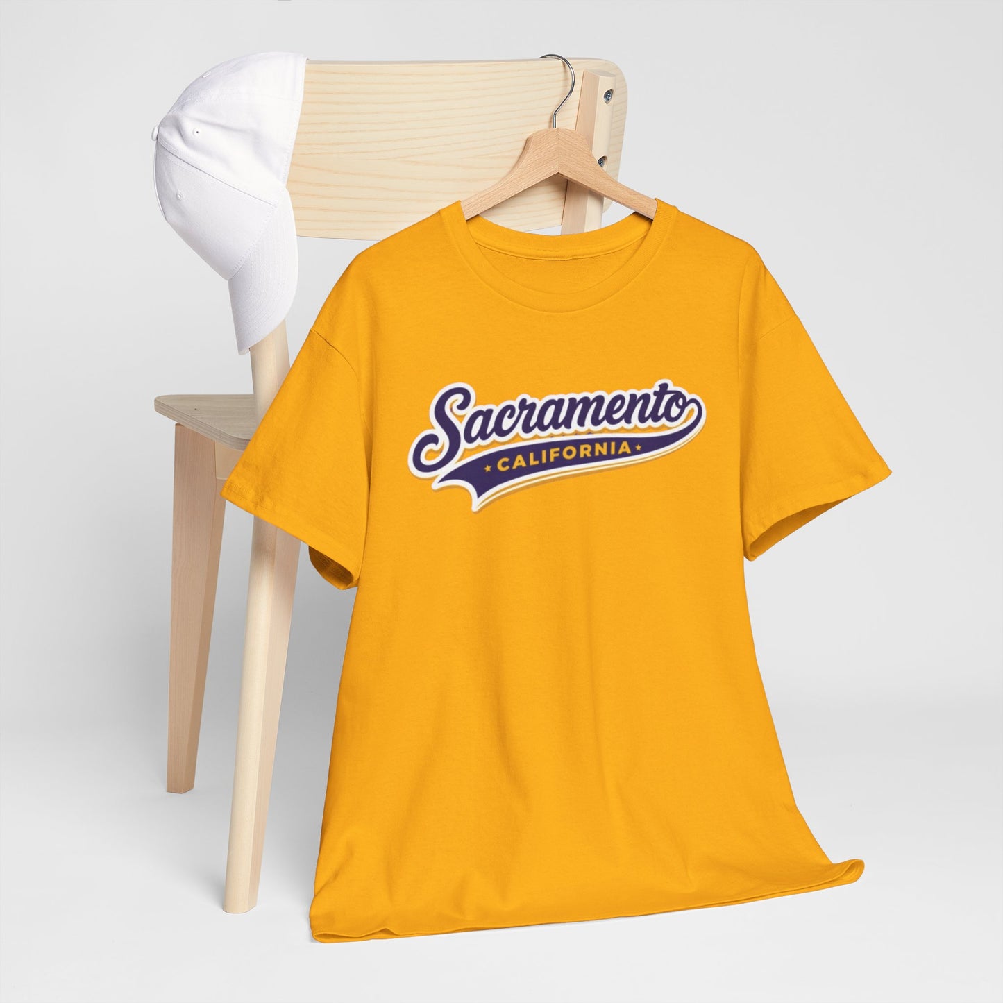 Goldenrod Sacramento California Retro Script T-Shirt