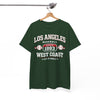 White Smoke Los Angeles Baseball Tee — West Coast "Since 1883" Vintage Sport T‑Shirt