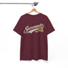 White Smoke Sacramento CA Vintage Script T‑Shirt — 916 Retro City Tee