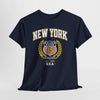 Lavender New York Athletics Crest T-Shirt — Vintage USA College Tee