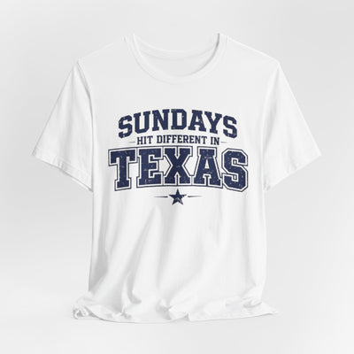 Lavender Texas Football Shirt – Sundays Hit Different in Texas Dallas Game Day T Shirt