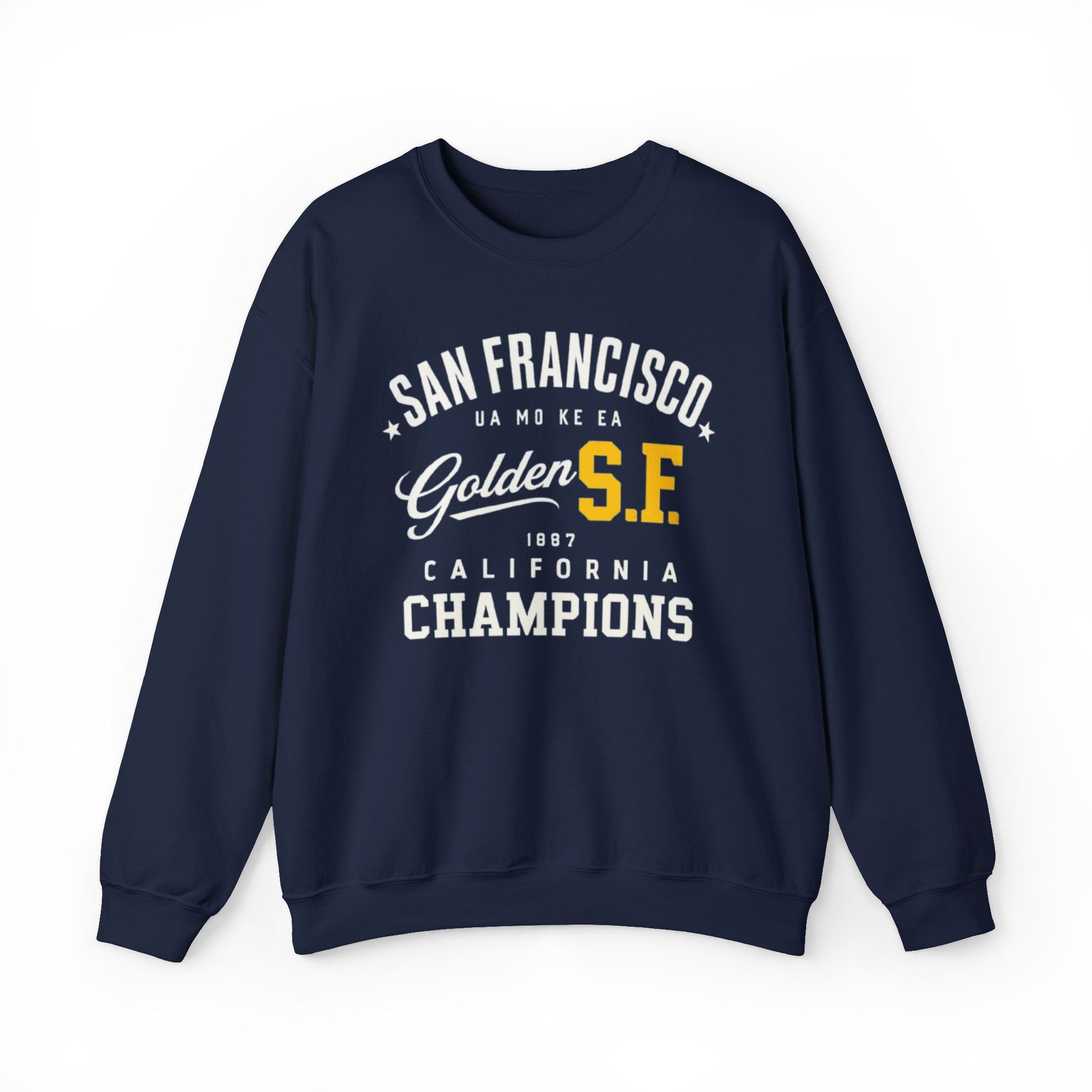 White Smoke San Francisco Golden SF Crewneck Sweatshirt – California City Champions Streetwear