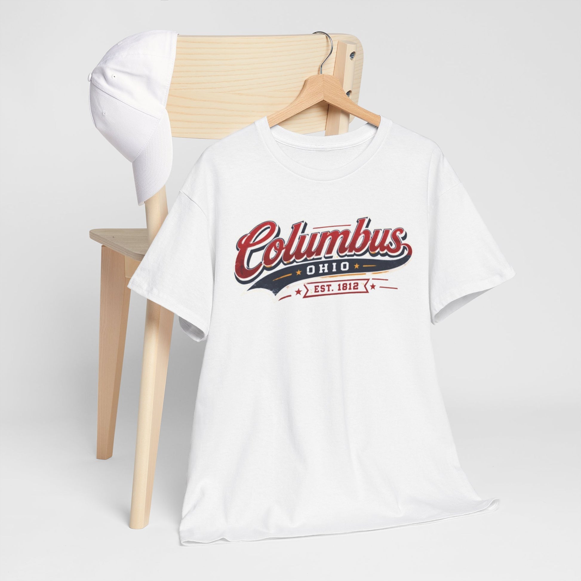 Lavender Columbus Ohio Vintage Script Tee — Established 1812 City  T-Shirt