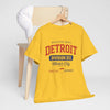 Goldenrod Detroit Division 313 Motor City T-Shirt Vintage varsity College style Casual tee  Retro design