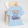 Light Blue New York Baseball Vintage Graphic Tee