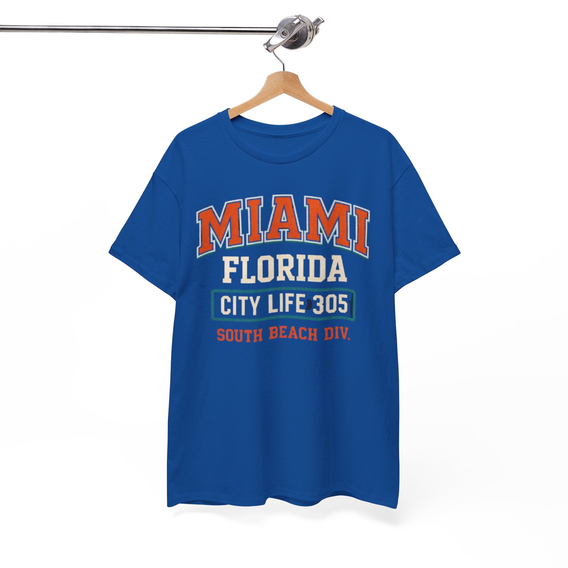 White Smoke Miami Florida City Life 305 T-Shirt — South Beach Graphic Tee