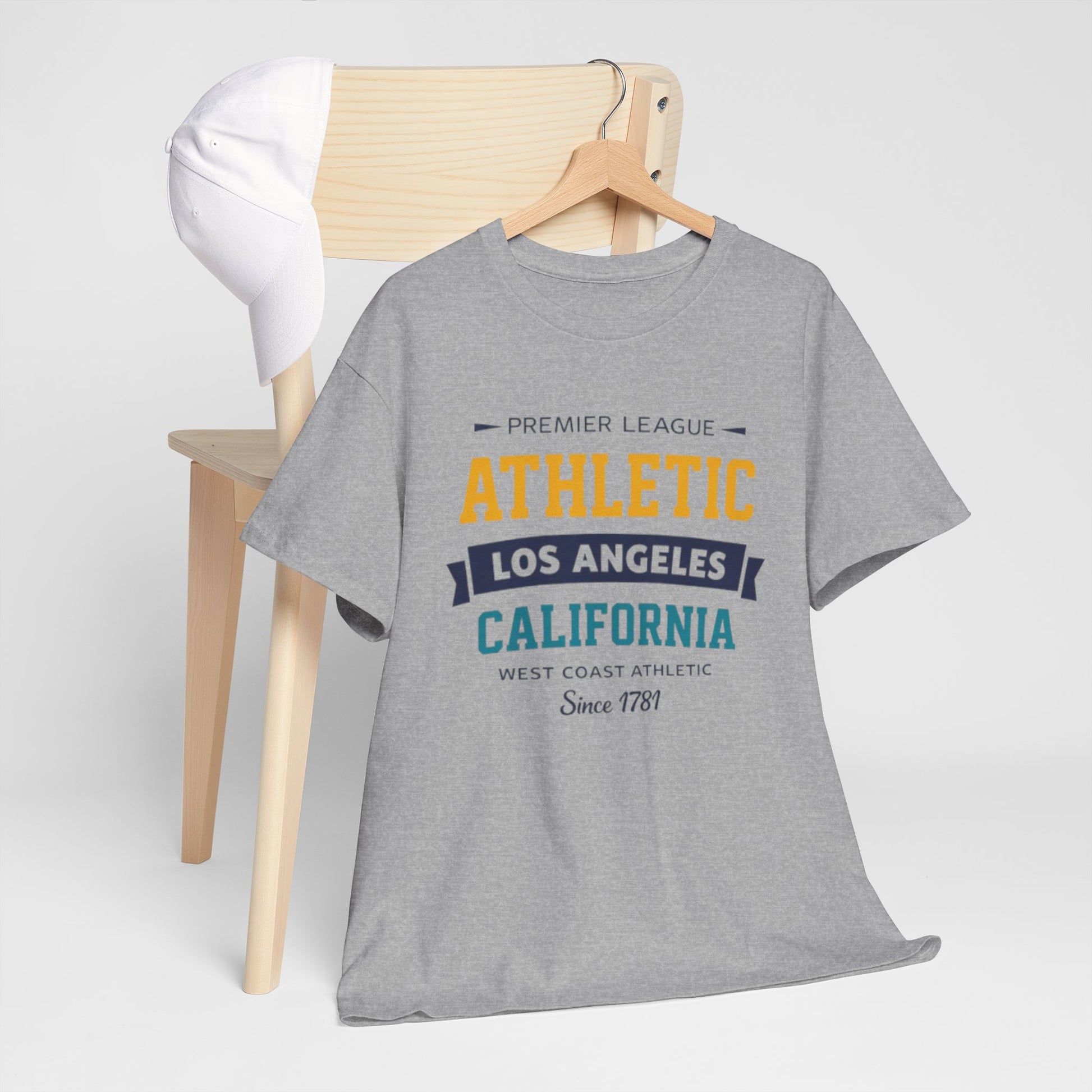Dark Gray Athletic Los Angeles California Tee — Vintage West Coast Sports T-Shirt