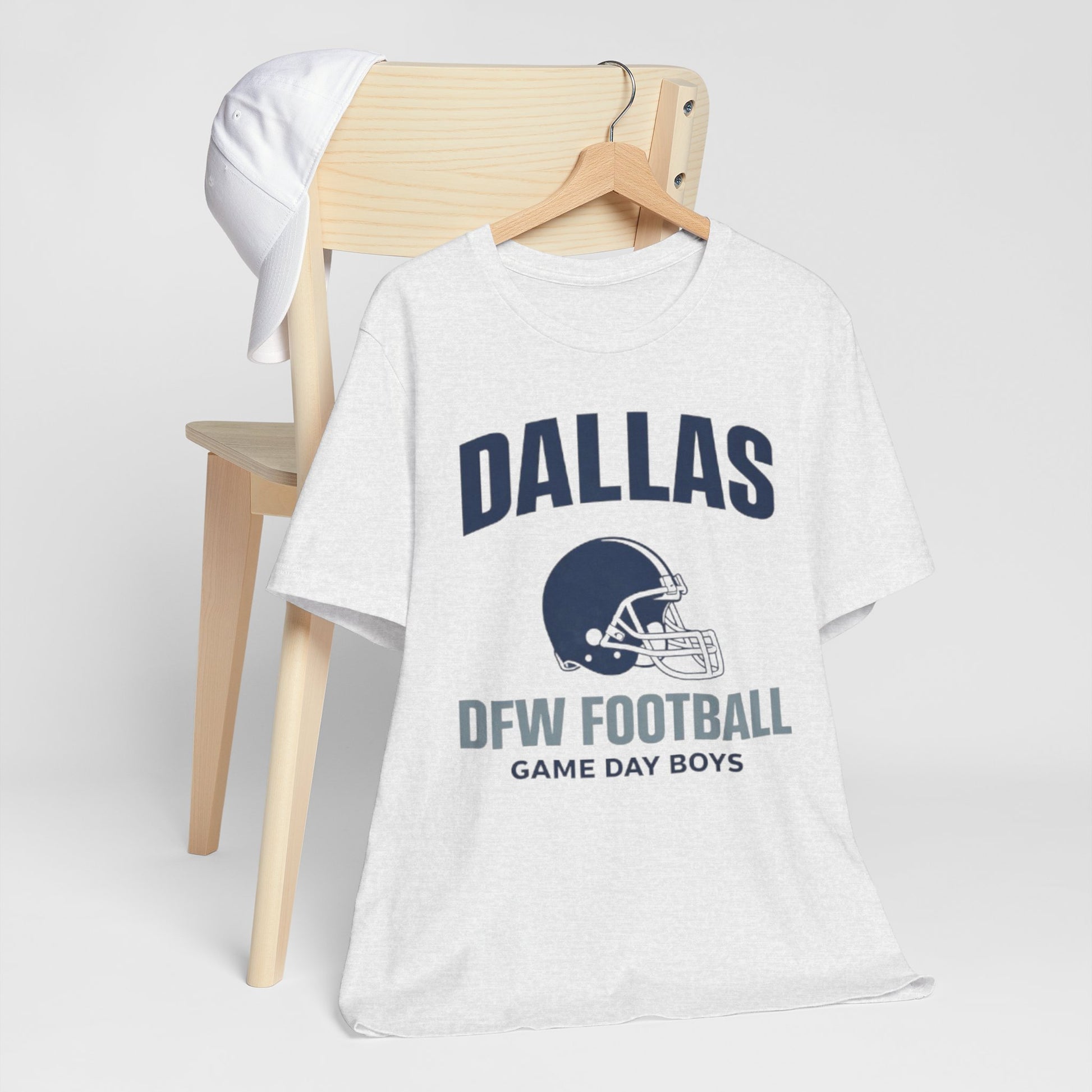 Lavender Dallas DFW Football Tee — Game Day Boys Helmet T-Shirt