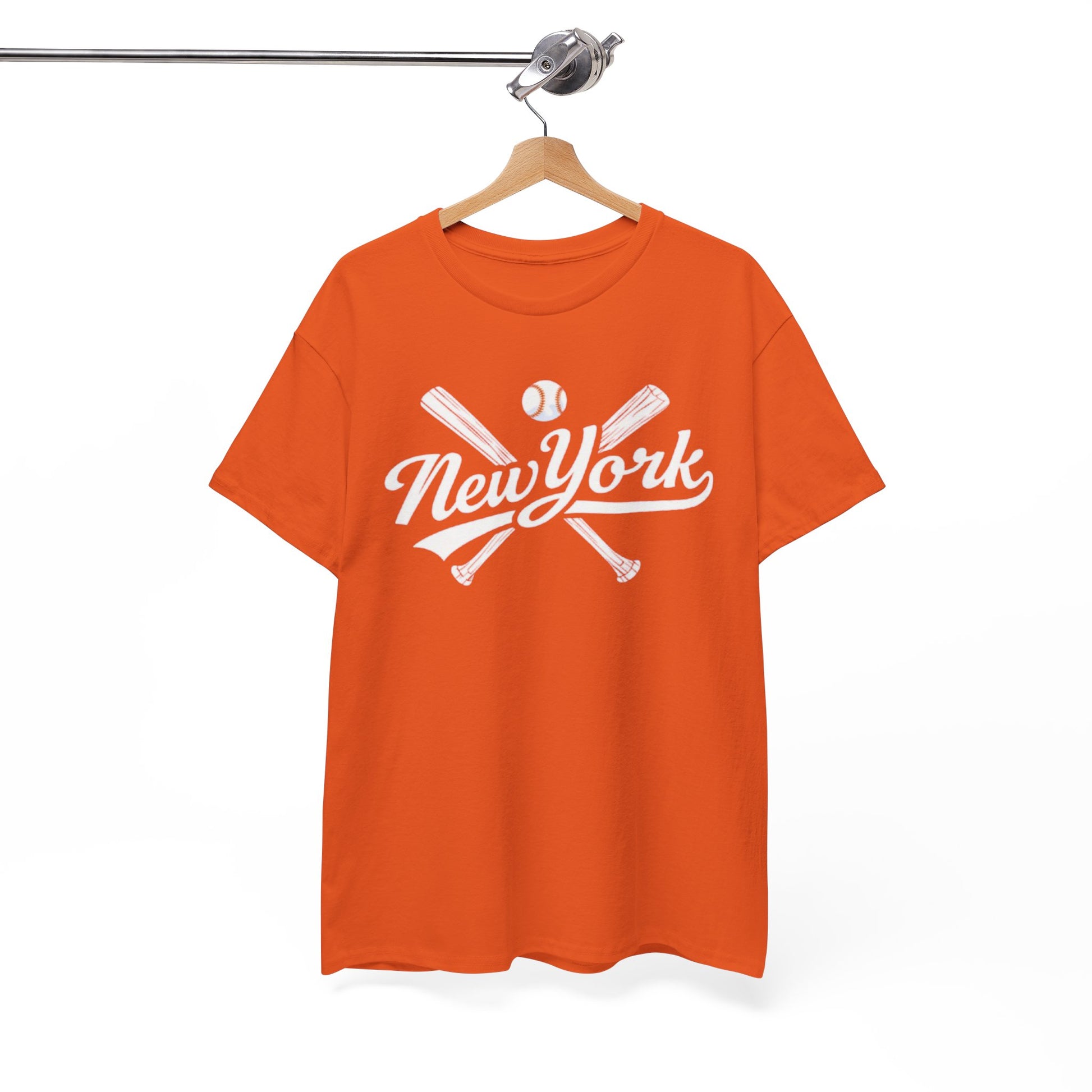 White Smoke New York Baseball T-Shirt — Crossed Bats tee