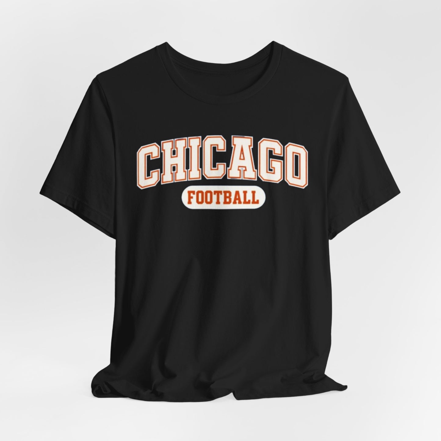 Black Chicago Football T-Shirt — Vintage Collegiate Team Tee