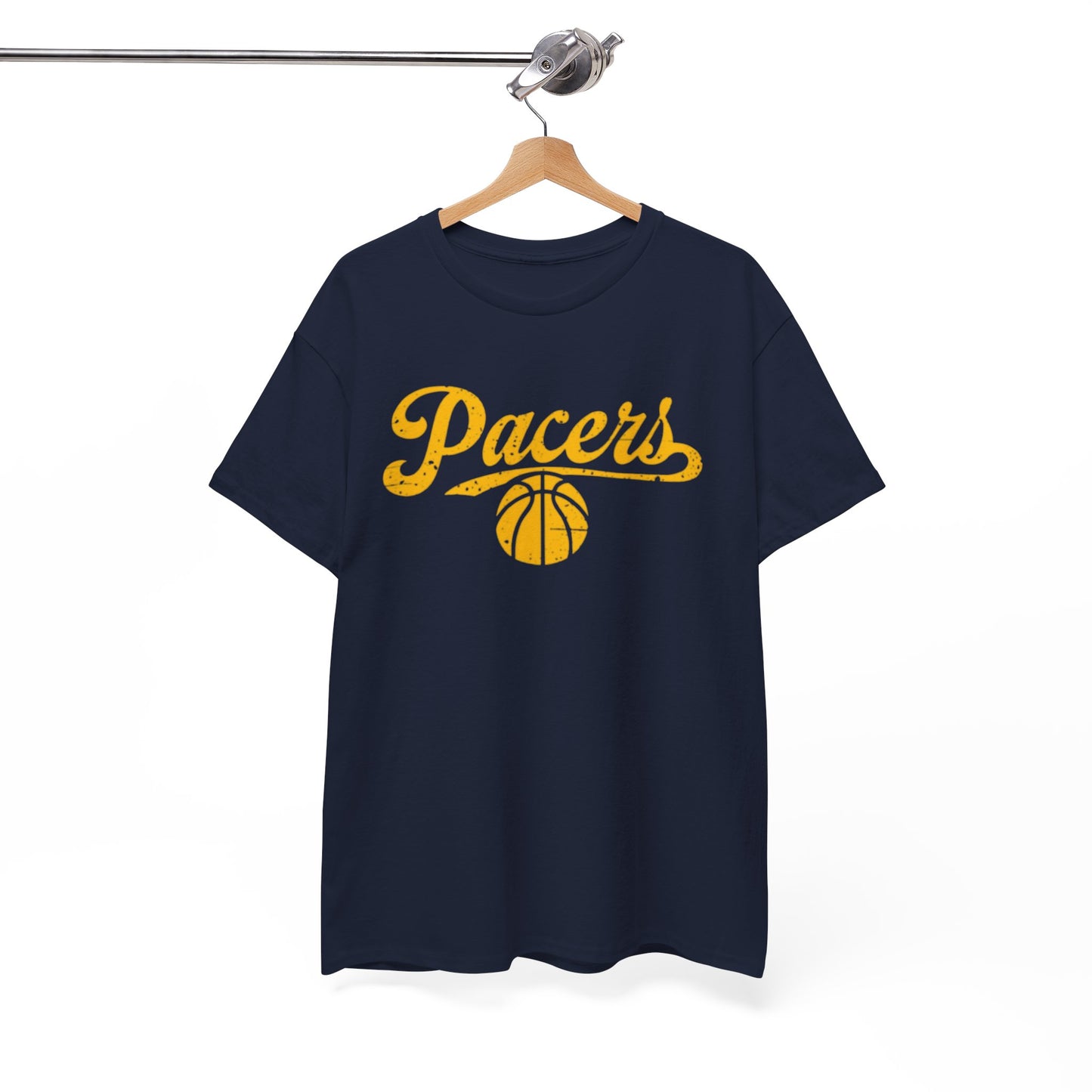 Pacers Basketball T‑Shirt — Vintage Script  Tee – nfl fan apparel, lightweight game day shirt, image 1.0