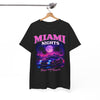 White Smoke Miami Nights Drive and Dream Graphic T-Shirt – Neon City Streetwear Tee