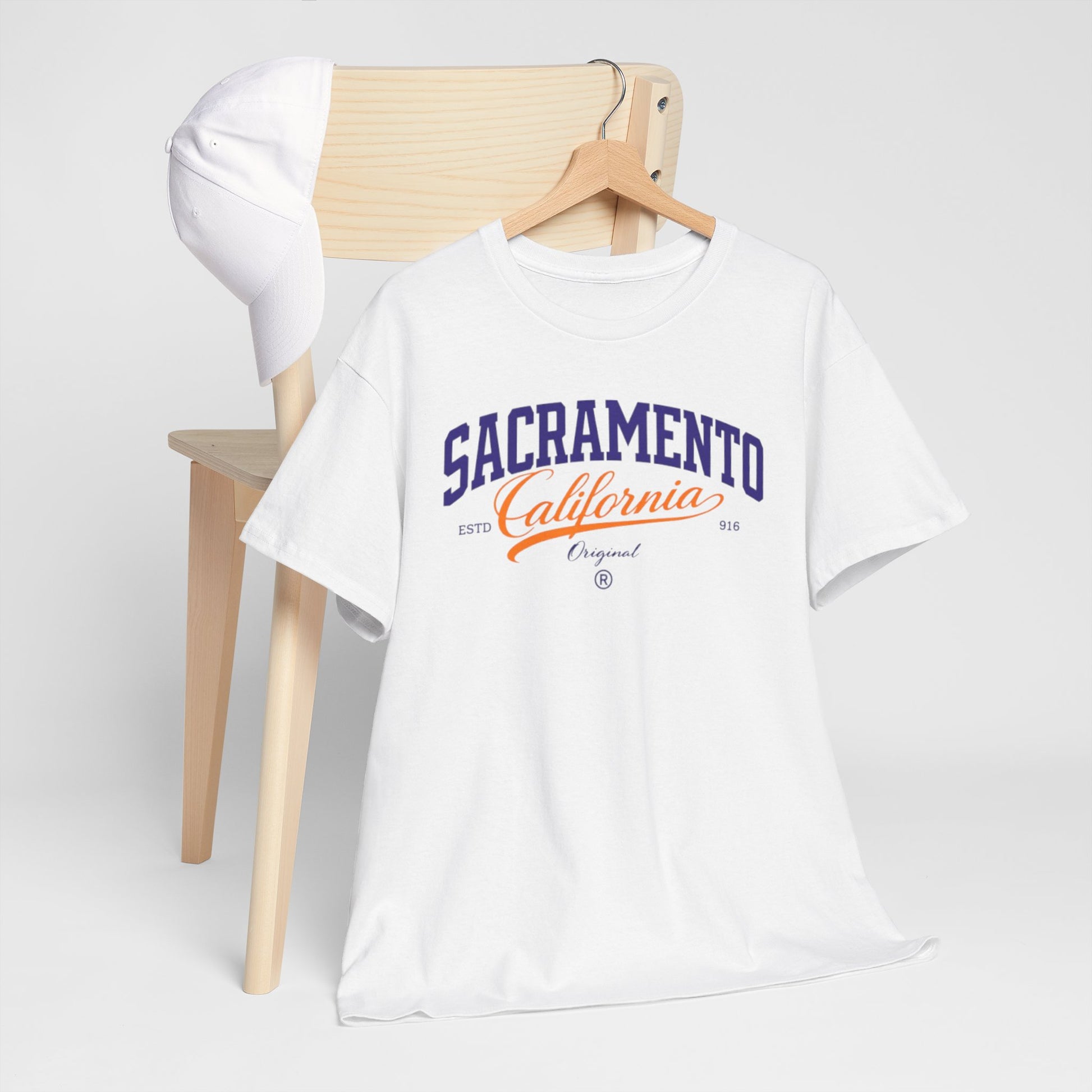 Lavender Sacramento California Vintage Script T-Shirt — Retro City Tee