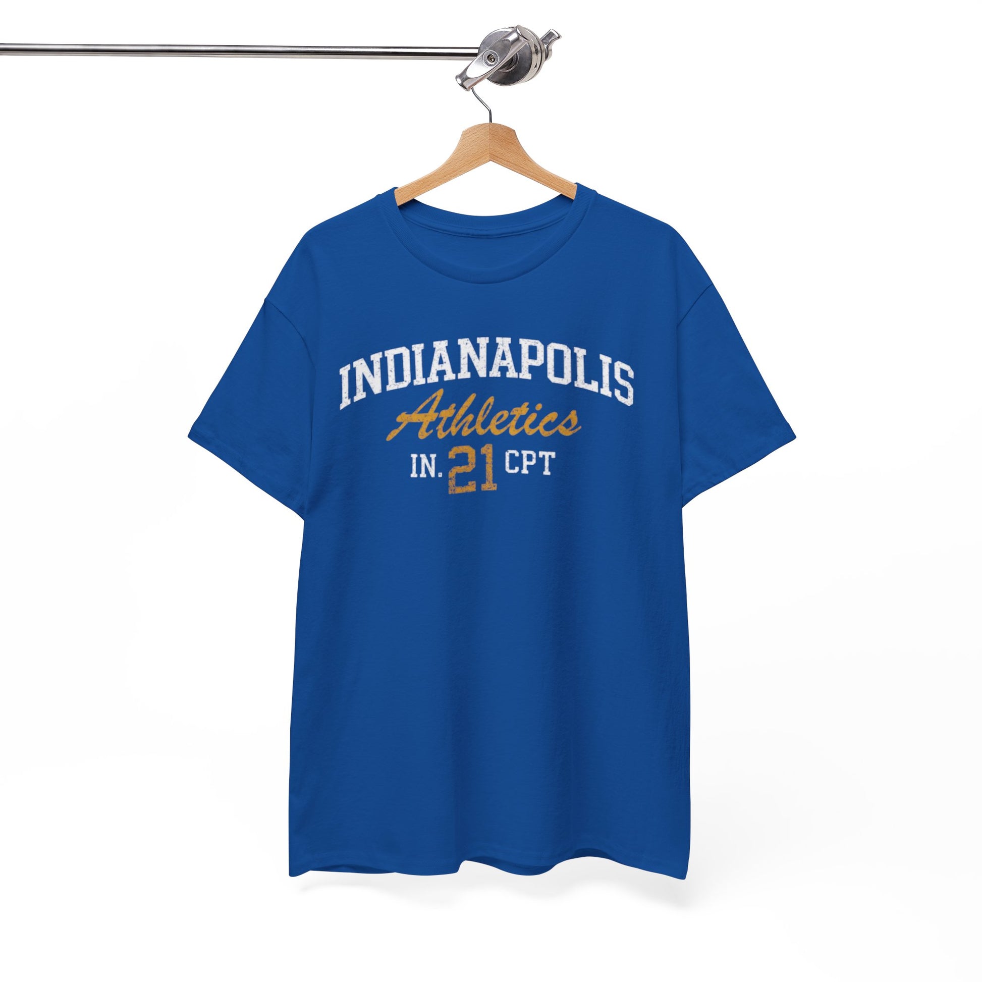 White Smoke Indianapolis Athletics '21 T Shirt Vintage Sports Tee Indiana Retro Graphic