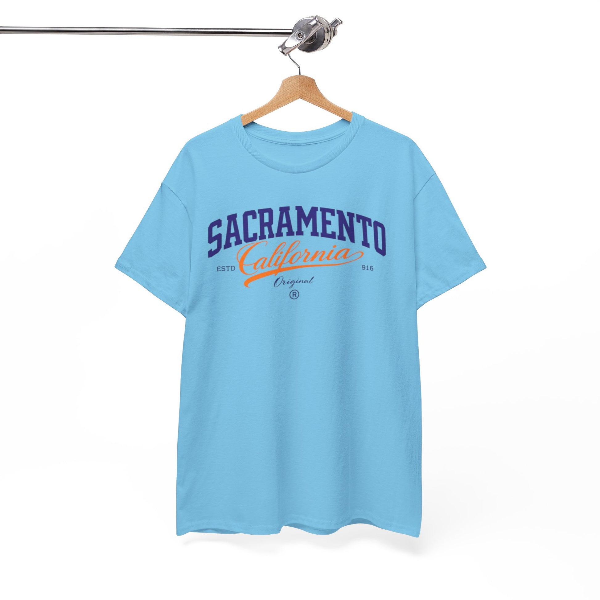 Sacramento California Vintage Script T-Shirt — Retro City Tee – football shirt, fan gear, image 1.0