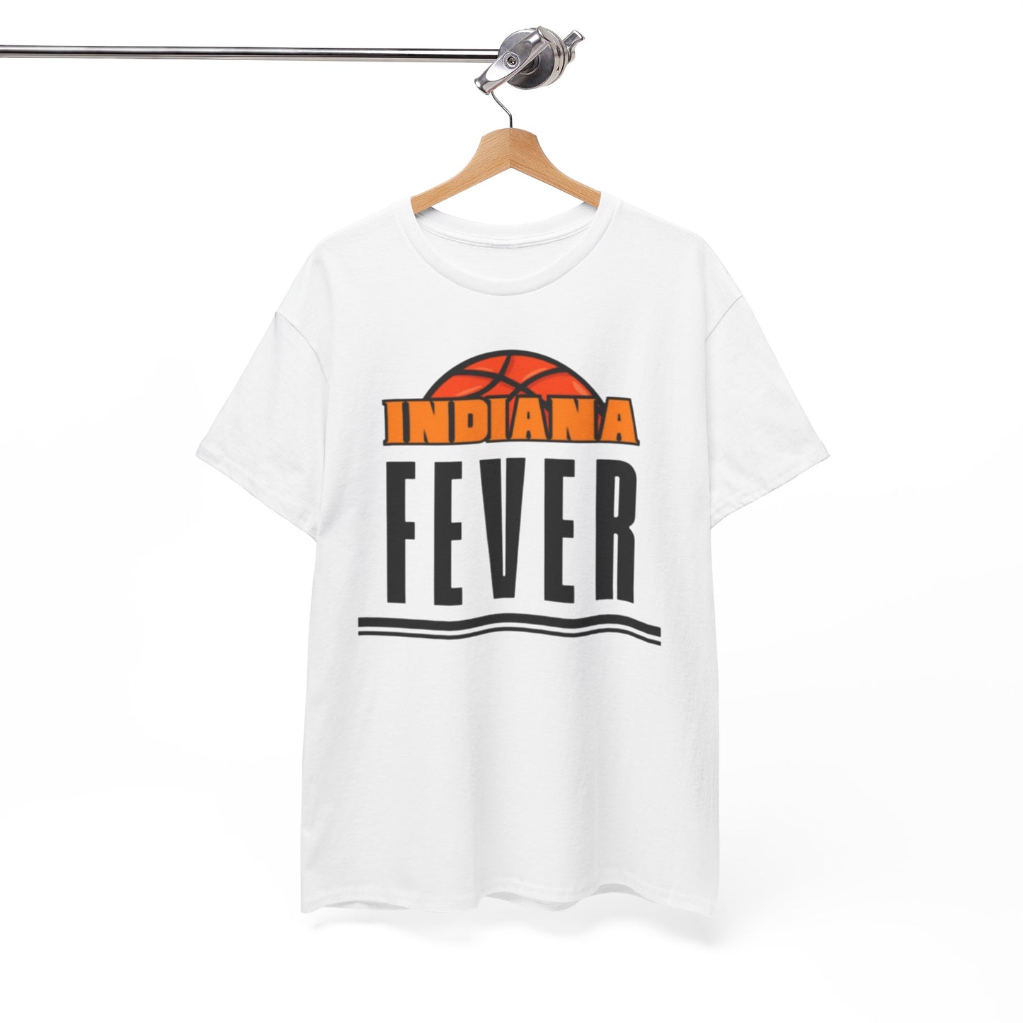 White Smoke Indiana Fever Basketball T‑Shirt — Retro Tee