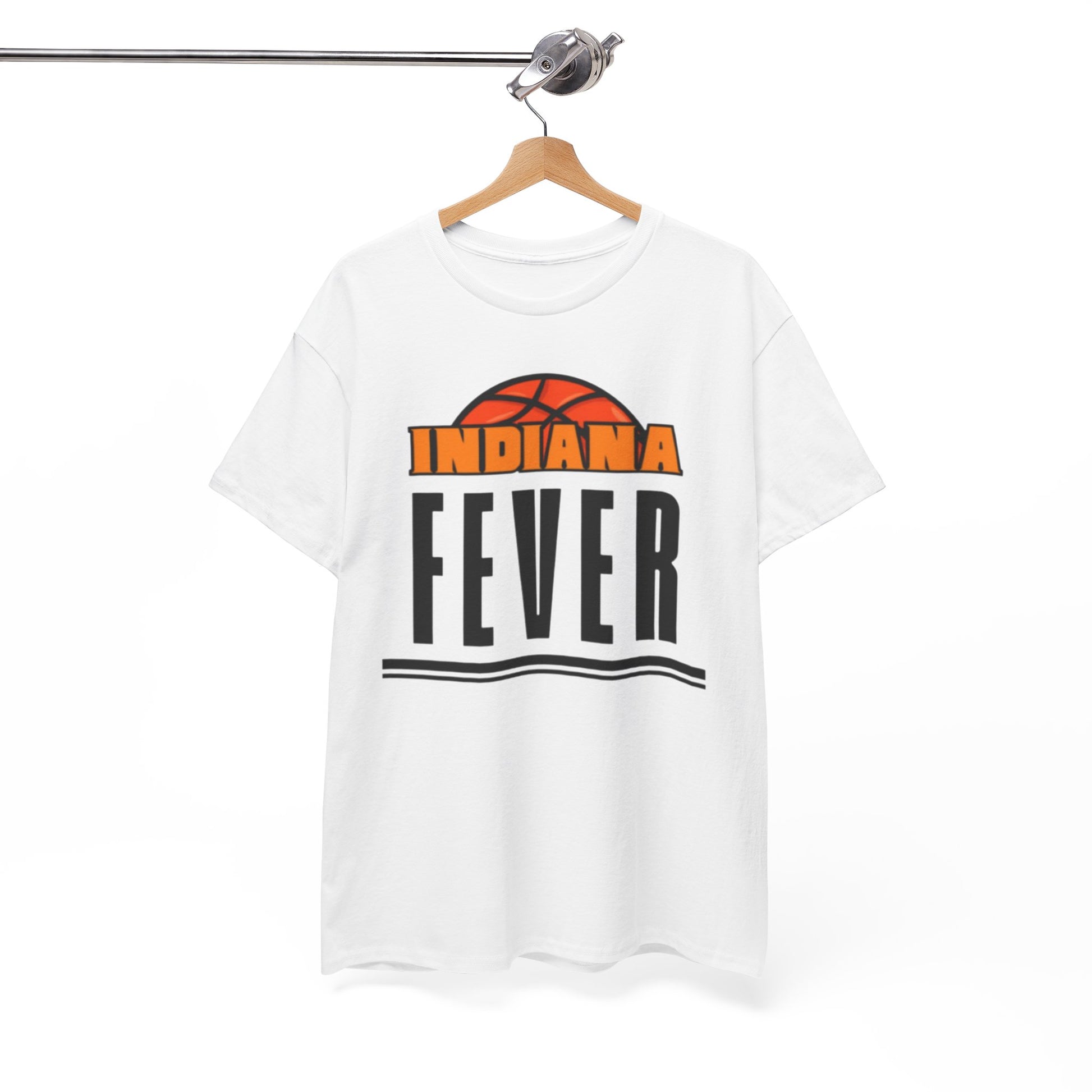 White Smoke Indiana Fever Basketball T‑Shirt — Retro Tee