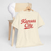 Antique White Kansas City Script Tee — Retro Red City  T-Shirt