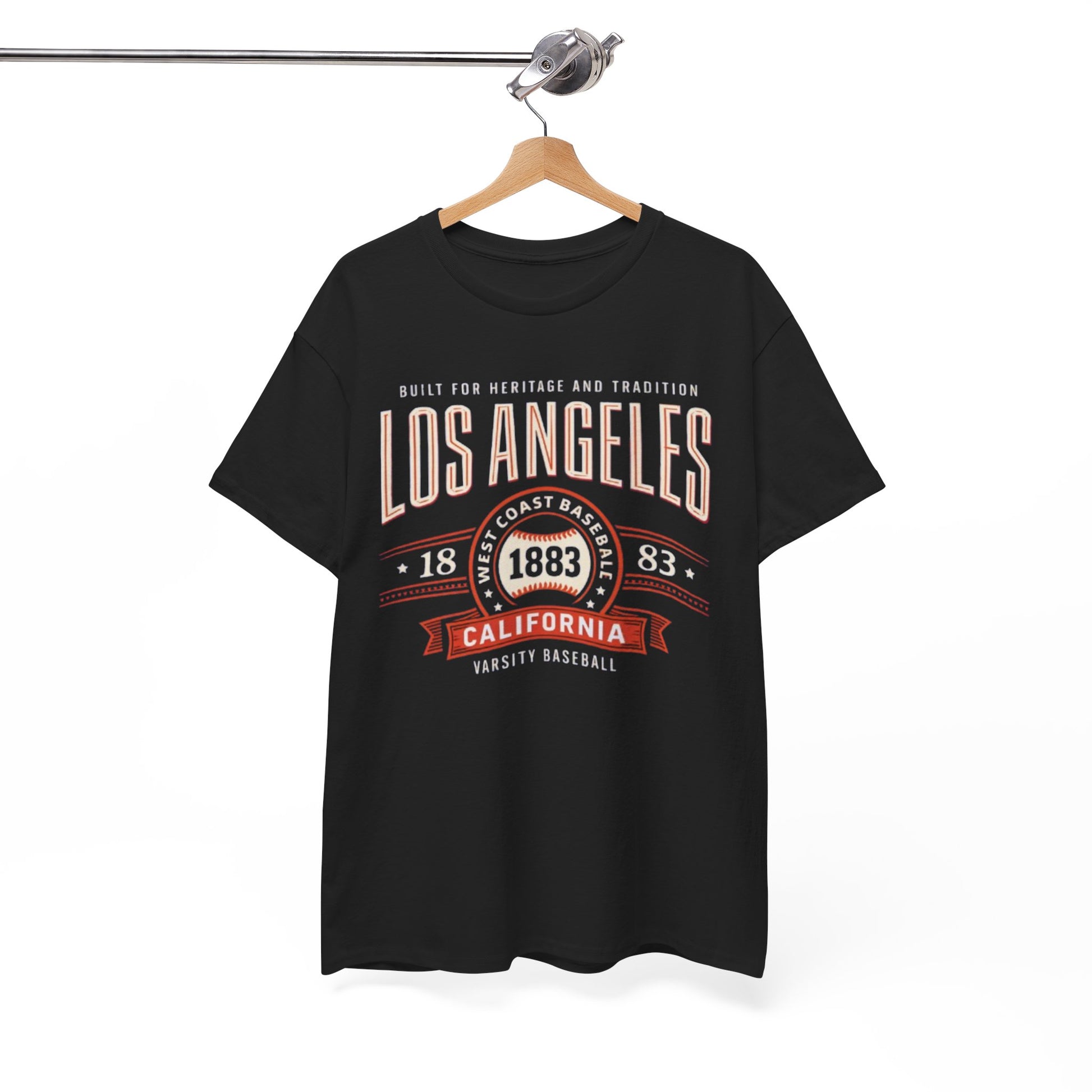 White Smoke Los Angeles 1883 Varsity Baseball T-Shirt