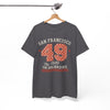 White Smoke San Francisco 49 Vintage Number T-Shirt – Golden State City Sports Style