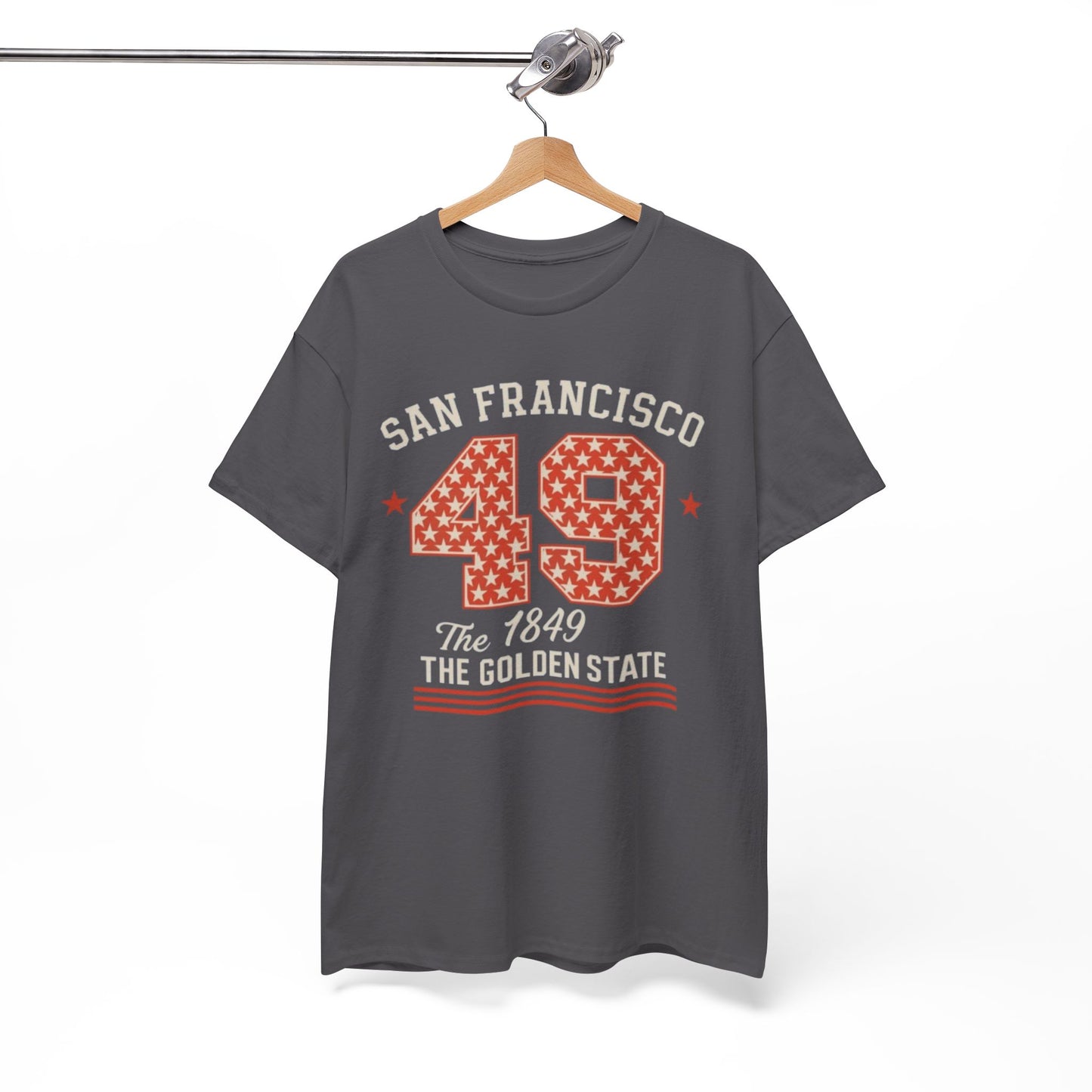 White Smoke San Francisco 49 Vintage Number T-Shirt – Golden State City Sports Style