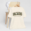 Antique White Packers Football T‑Shirt — Vintage Camo Lettering Tee