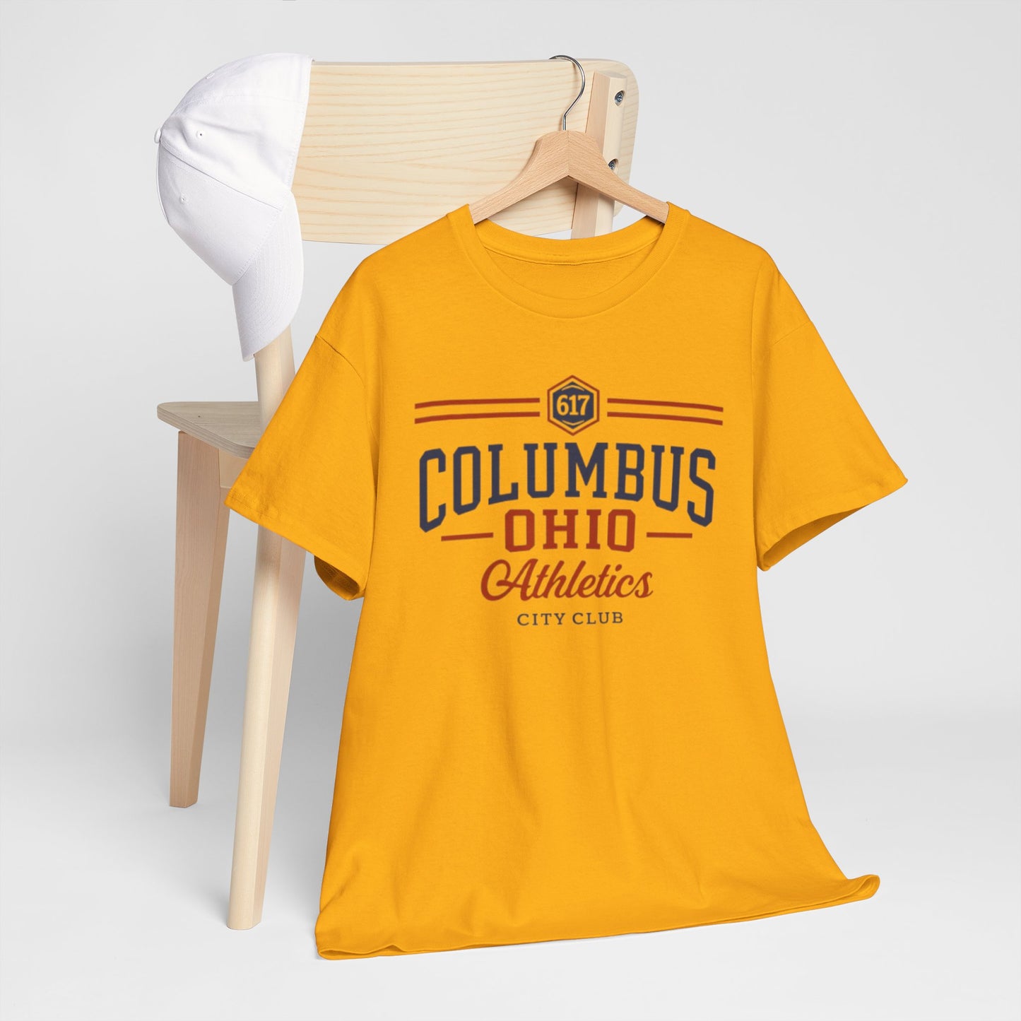 Goldenrod Columbus Ohio Athletics Tee — City Club Vintage Sports T-Shirt