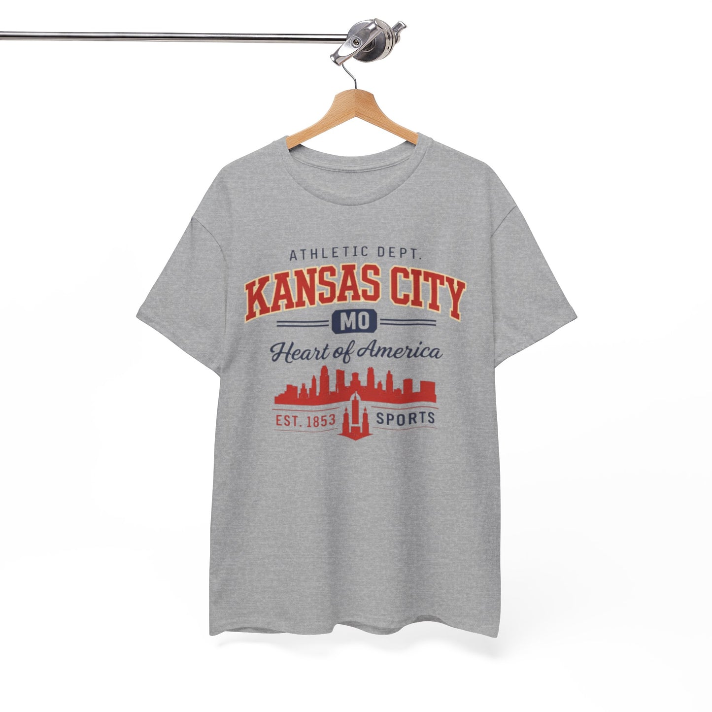 White Smoke Kansas City MO Skyline T-Shirt — Heart of America Athletic Tee
