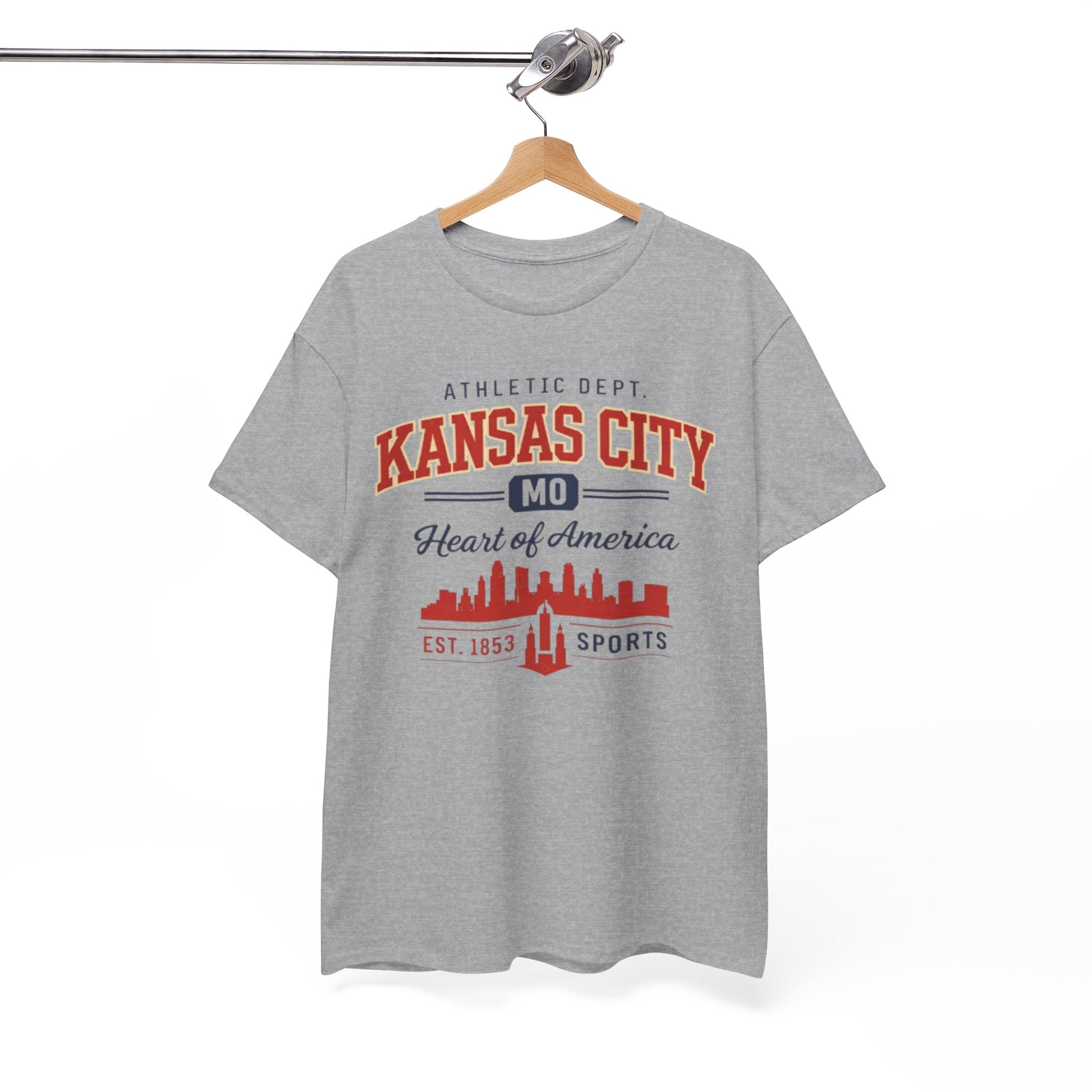 White Smoke Kansas City MO Skyline T-Shirt — Heart of America Athletic Tee