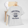 Light Gray San Diego 619 California Tee — Vintage Athletic City T‑Shirt