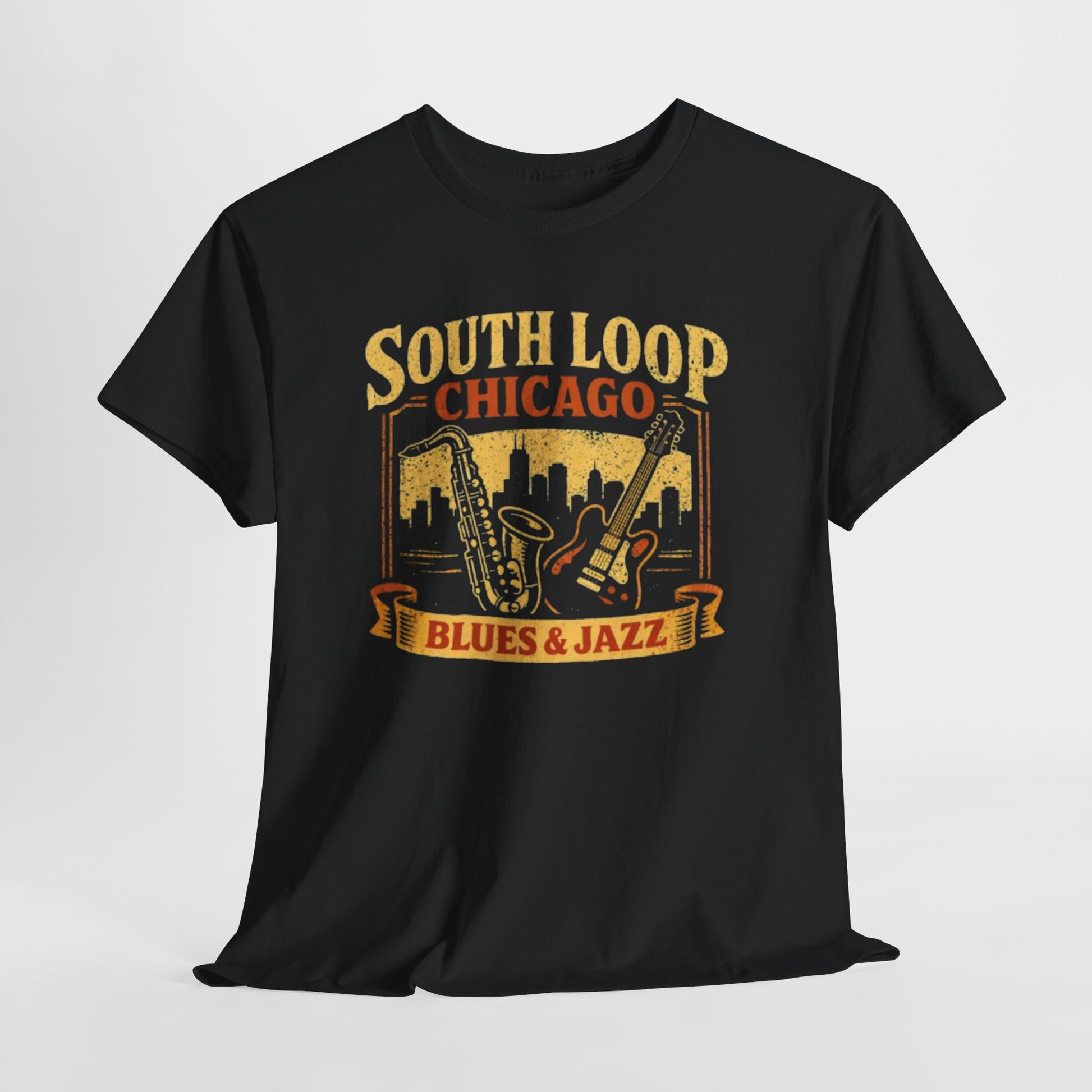 Dark Slate Gray South Loop Chicago Music  Blues & Jazz T-Shirt – Vintage Music Culture Graphic Tee