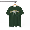 Sacramento CA City Streetwear Tee — "Sacramento" Arch T-Shirt – football shirt, sportswear style, image 1.0