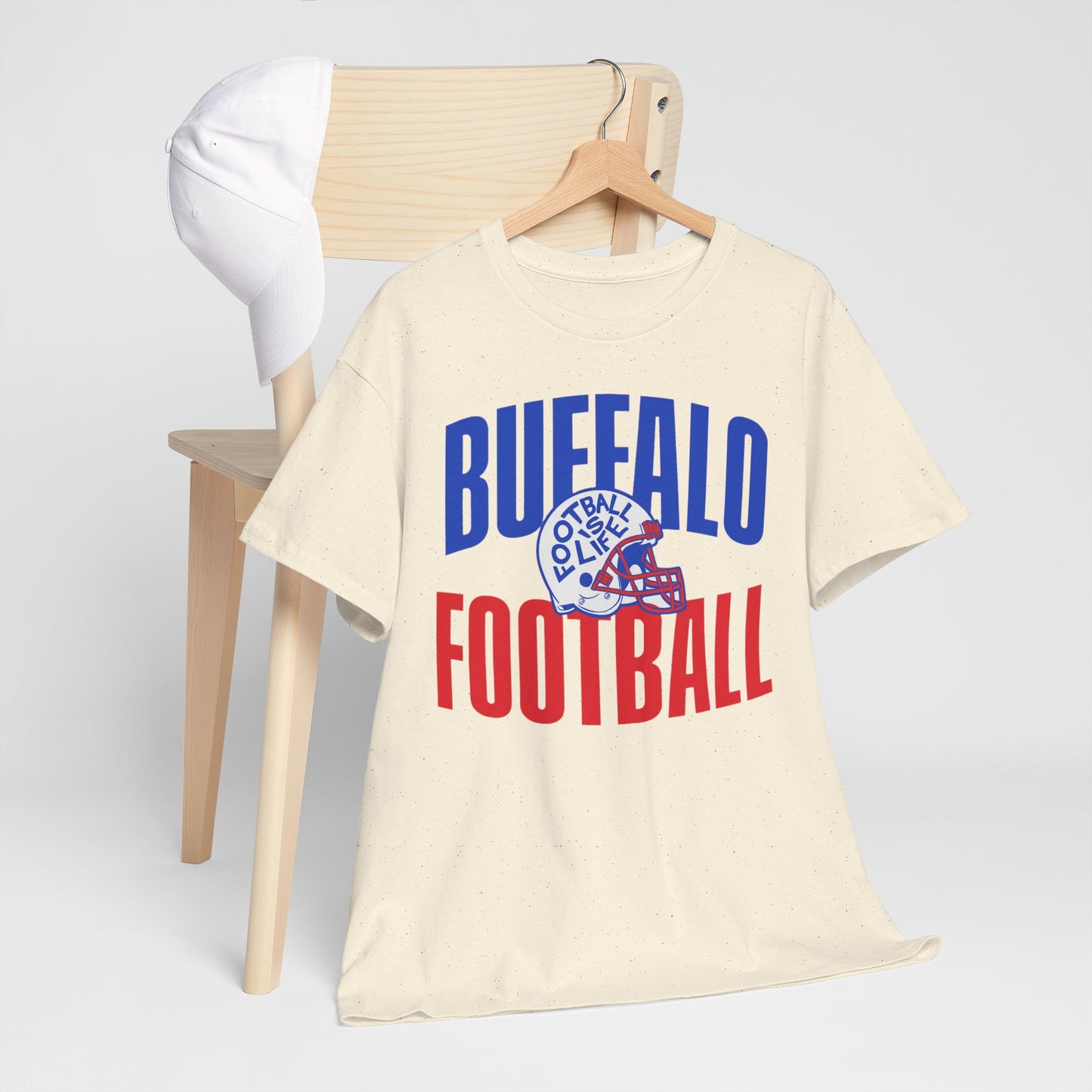 Buffalo Football T-Shirt — Retro Helmet Sports Tee