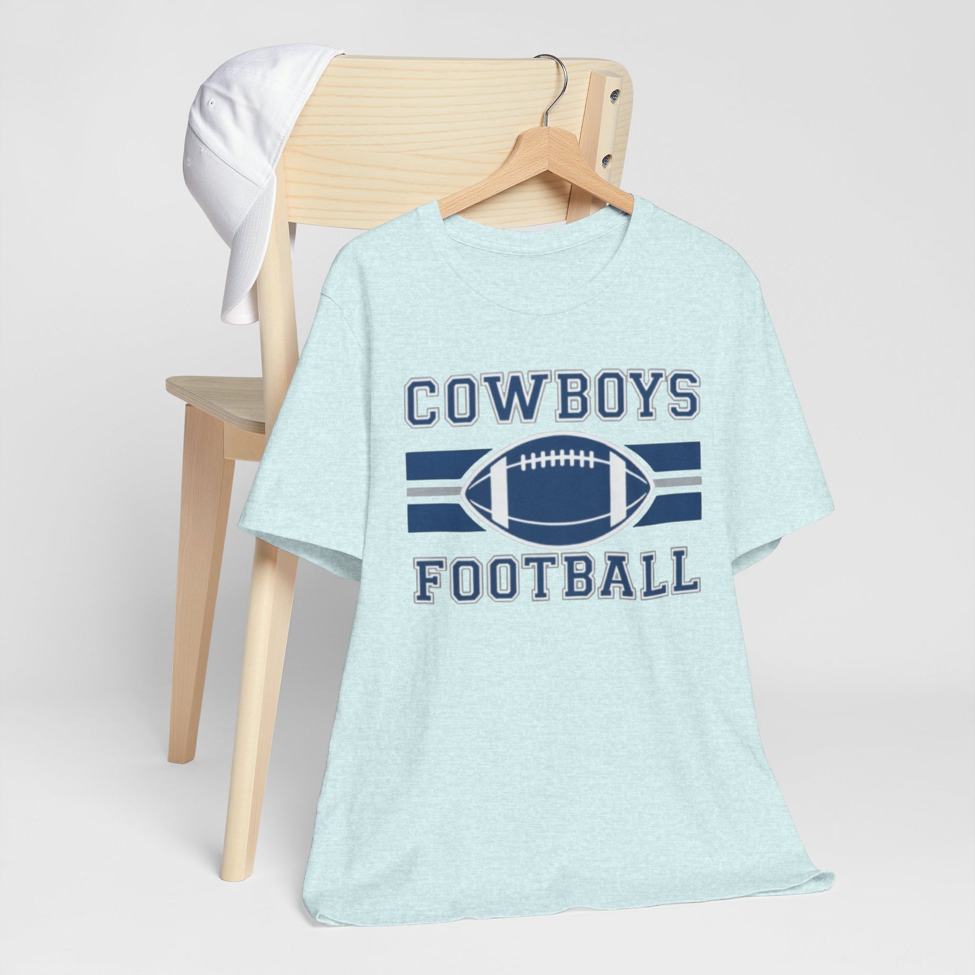 Lavender Cowboys Football T‑Shirt – Retro Striped Football Tee