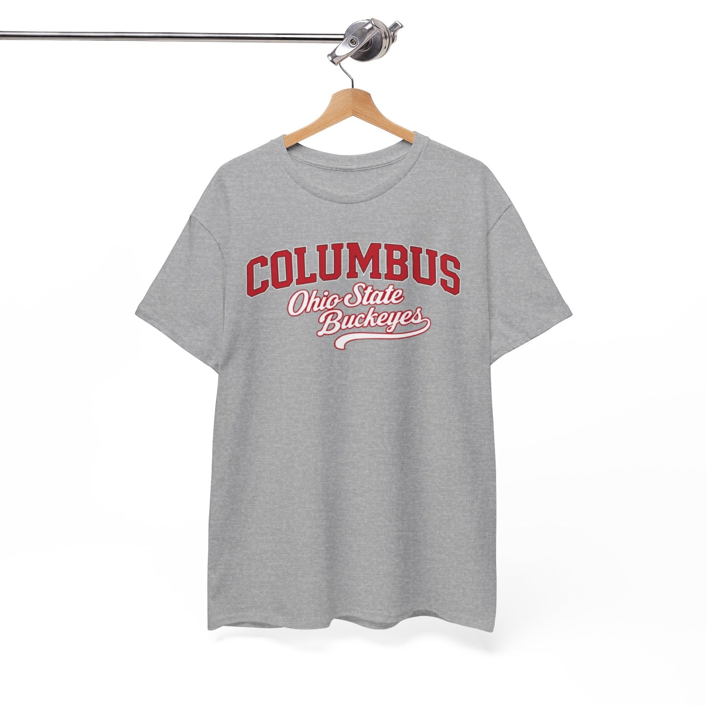 White Smoke Columbus Ohio Varsity T-Shirt – Retro College Style Streetwear Tee