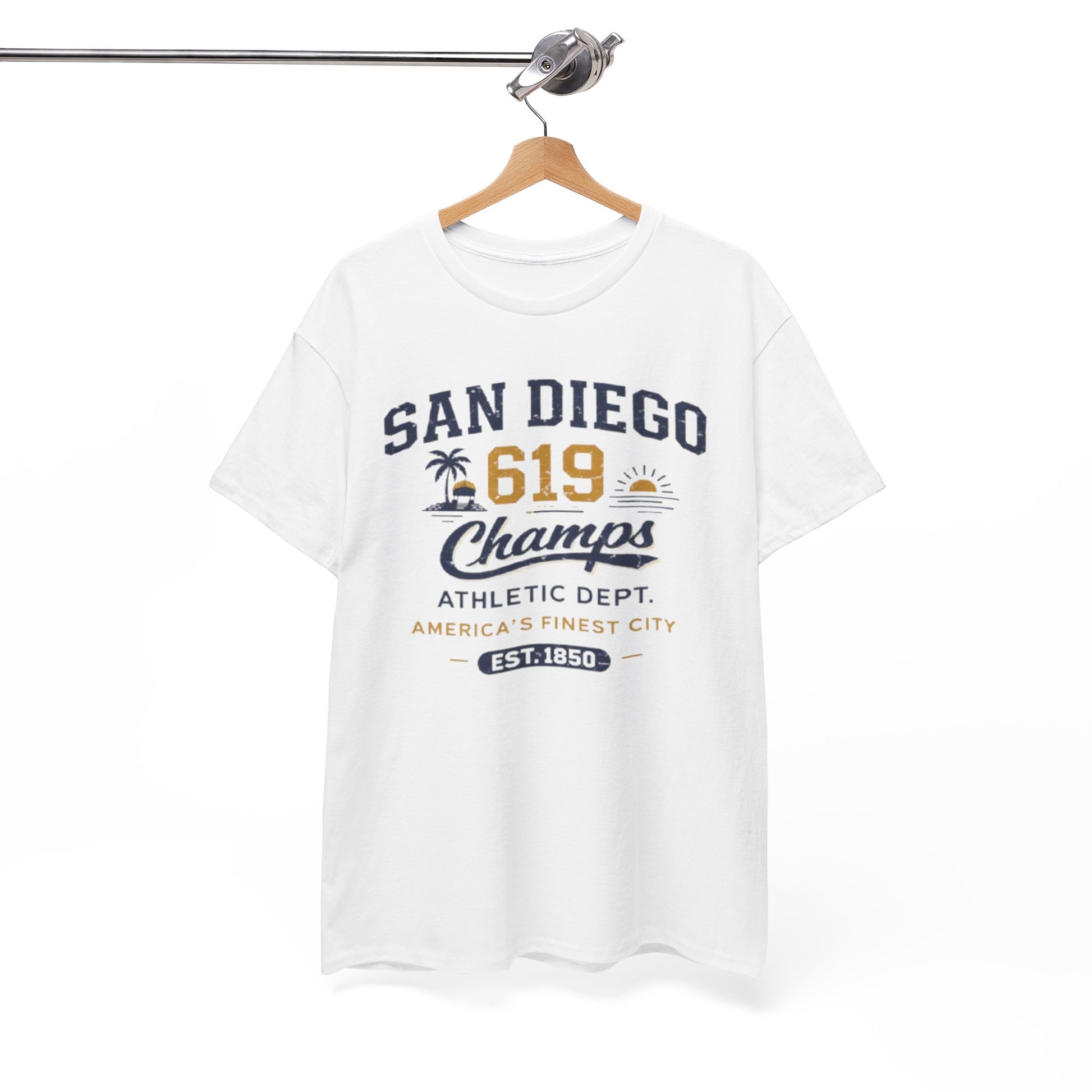 San Diego 619 Champs T-Shirt city beach vibe tee – breathable comfort wear, sportswear style, image 1.0