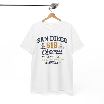 San Diego 619 Champs T-Shirt city beach vibe tee – breathable comfort wear, sportswear style, image 1.0