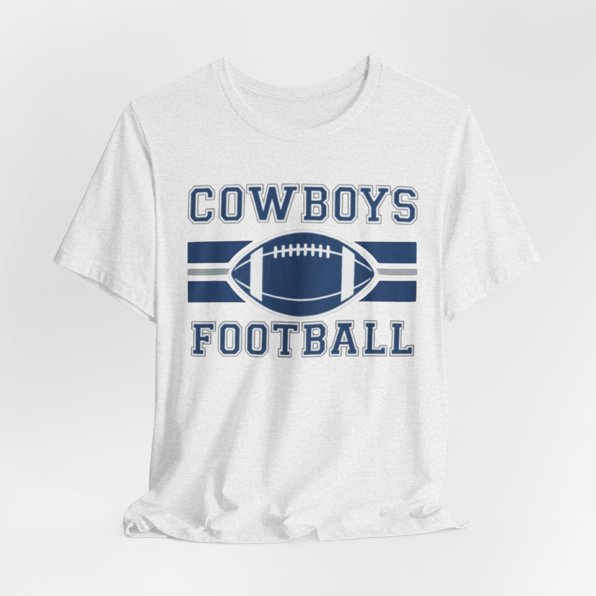 Lavender Cowboys Football T‑Shirt – Retro Striped Football Tee